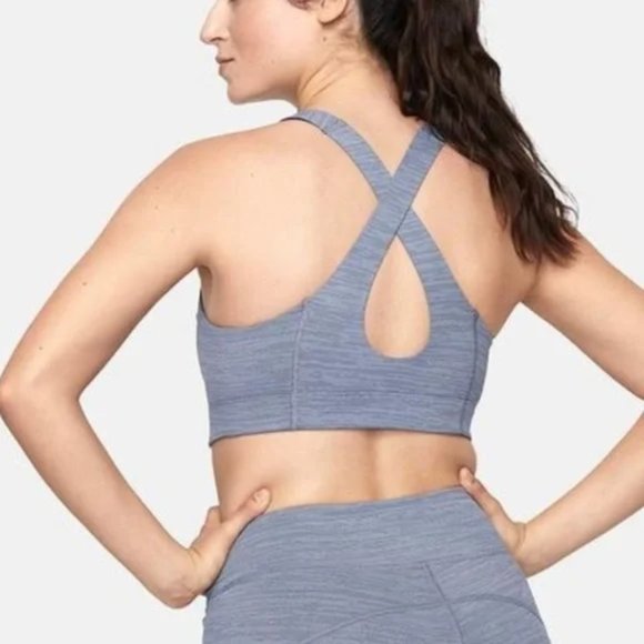 Outdoor Voices Key Crossback TechSweat Sports Bra - Storm - XS - Picture 2 of 8